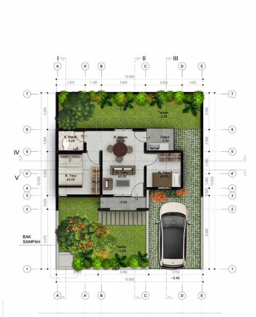foto denah rumah tipe 39 komersil perumahan PELANGI RESIDENCE