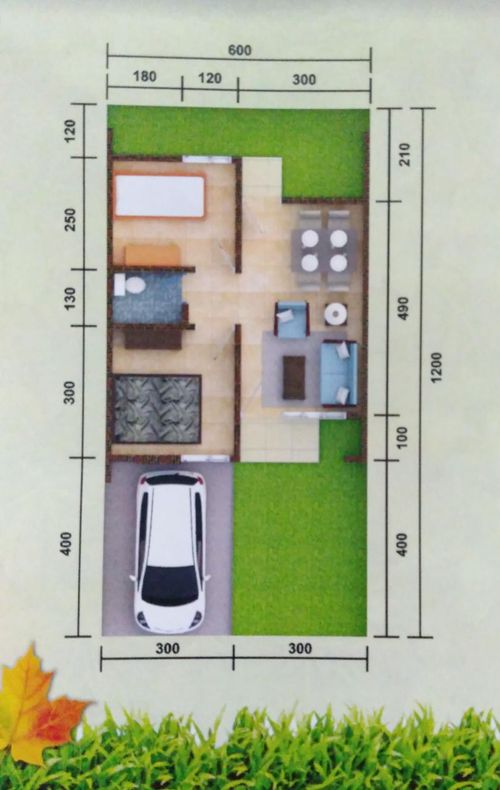 foto denah rumah tipe 36 perumahan GRIYA AMERTA RESIDENCE