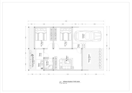 foto denah rumah tipe 45/84 perumahan GRIYA DIPONEGORO REGENCY