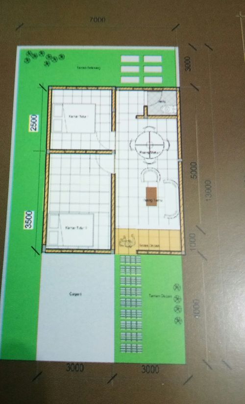 foto denah rumah tipe 36 perumahan Glugur asri II