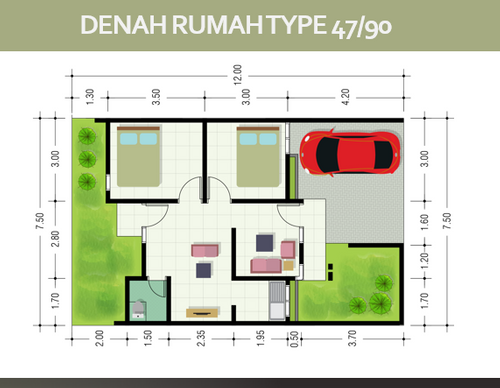 foto denah rumah tipe KOMERSIL perumahan BUMI GALUH