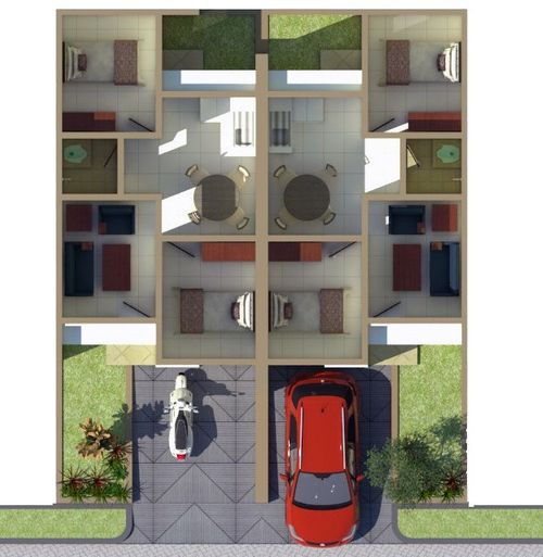 foto denah rumah tipe 36/60 perumahan DRANGONG RESIDENCE