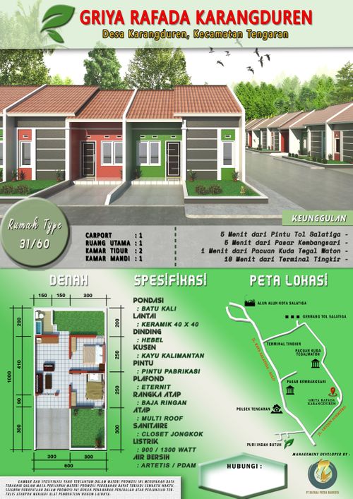 foto denah rumah tipe 31/60 perumahan GRIYA RAFADA