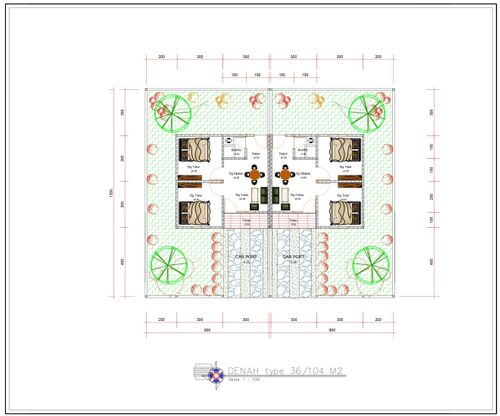 foto denah rumah tipe 36 2020 perumahan Appernas Bhayangkara Residence
