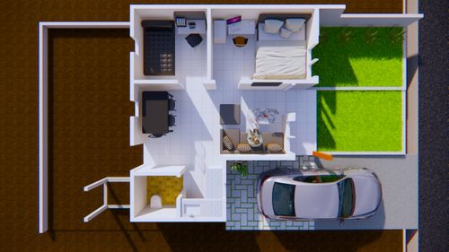 foto denah rumah tipe subsidi 36 perumahan Kadiran Cipta Residence
