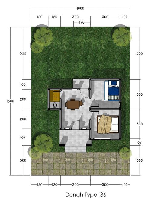 foto denah rumah tipe 36 perumahan SHALLI MESSI 4