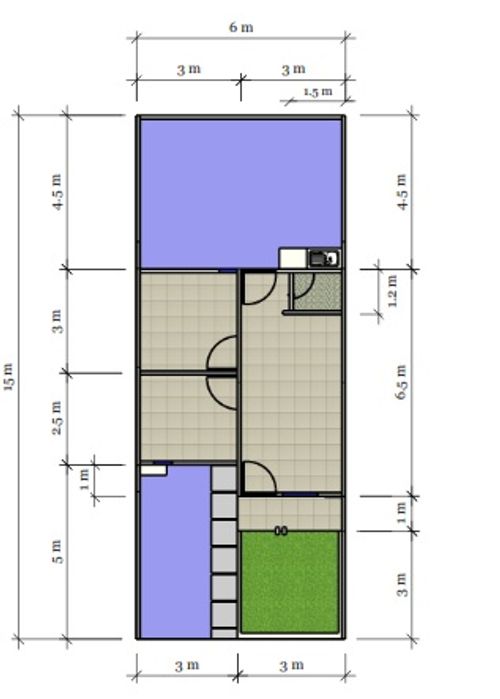 foto denah rumah tipe RUBY perumahan Rakata Residence 2