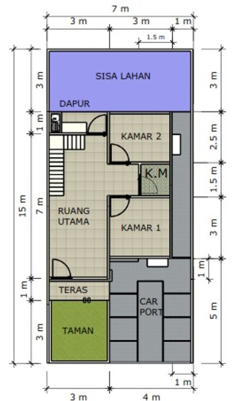foto denah rumah tipe SAPHIRE perumahan Rakata Residence 2