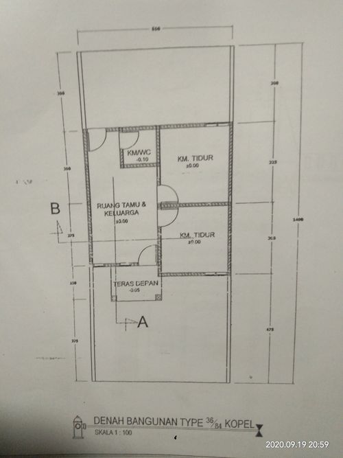 foto denah rumah tipe 36/84 perumahan khaymoto Residence Permai
