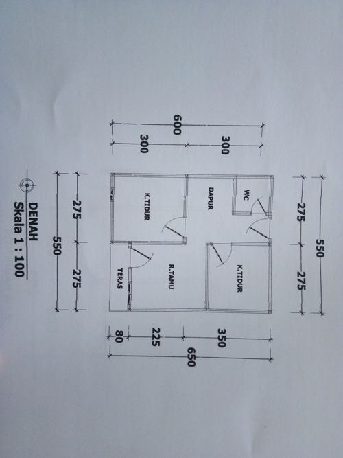 foto denah rumah tipe Rumah Subsidi 36 m² perumahan PERUMAHAN SUBSIDI PANDAWA