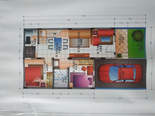 foto denah rumah tipe 60 perumahan The West