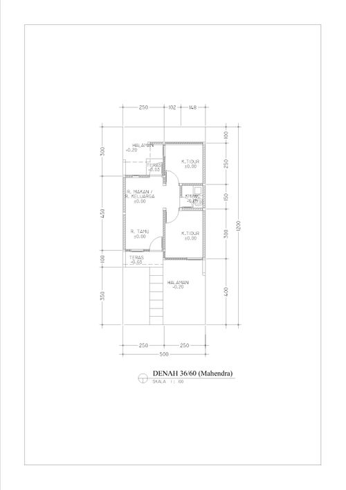 foto denah rumah tipe 36/60 perumahan Mahendra Regency