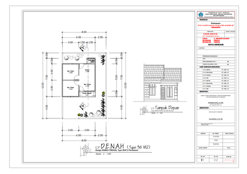 foto denah rumah tipe Rumah Sederhana 36/96 perumahan Perumahan Graha Teratai Indah