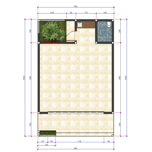 foto denah rumah tipe TOKO perumahan Karisma Residence Mangunreja