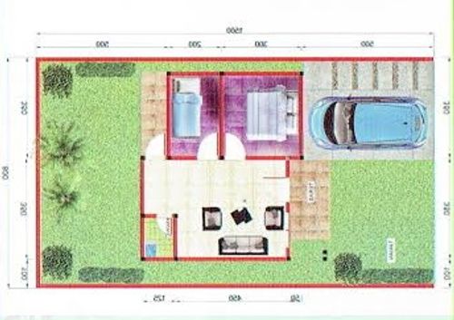foto denah rumah tipe Maxi perumahan Kav Satu Residence Tahap 1