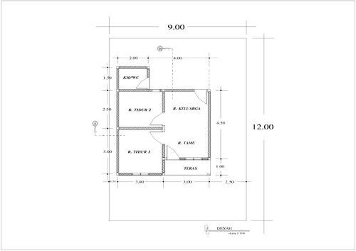 foto denah rumah tipe 36/108 perumahan BENGKOL RESIDENCE