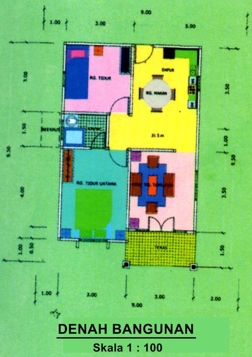 foto denah rumah tipe 36 perumahan Zaujati Residence 7