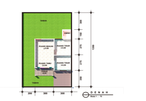 foto denah rumah tipe 36 perumahan Alya Residence 1 Tahap 2