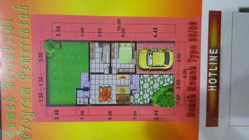 foto denah rumah tipe Rumah Subsidi 36 perumahan Villa Patumbak Permai