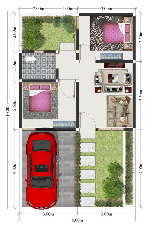 foto denah rumah tipe 30 perumahan GIYA FAMILY RESIDENCE