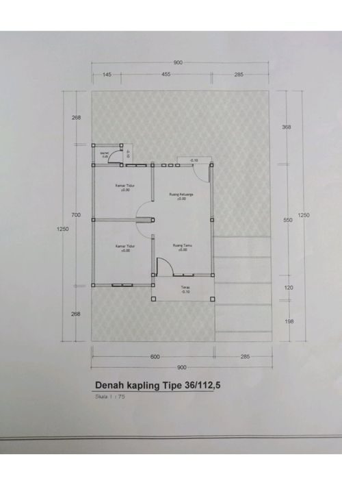 foto denah rumah tipe 36 perumahan GRP TINGGEDE