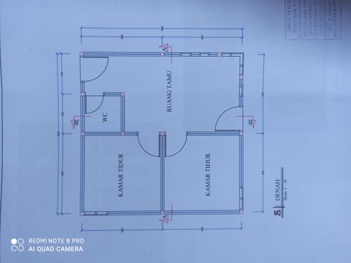 foto denah rumah tipe 36 M2 perumahan PERUMAHAN ANUGERAH SEJAHTERA 4 POMALAA