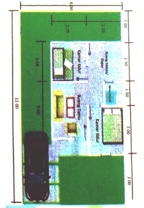 foto denah rumah tipe 36 m 2 perumahan RIMERA TIN GARDEN