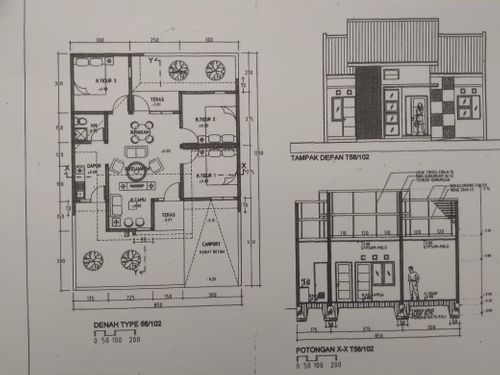 foto denah rumah tipe 58/102 perumahan KHARISMA REGENCY