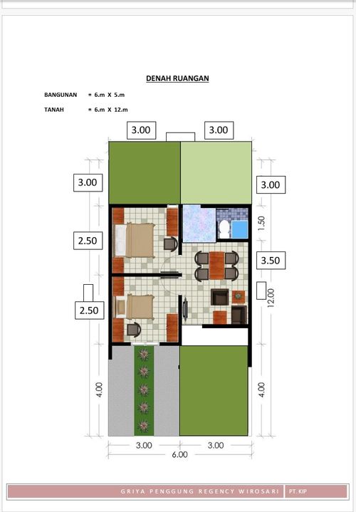 foto denah rumah tipe 30/84 perumahan GRIYA PENGGUNG REGENCY 2