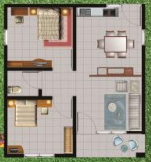 foto denah rumah tipe 36 perumahan PESONA MANDUHARA
