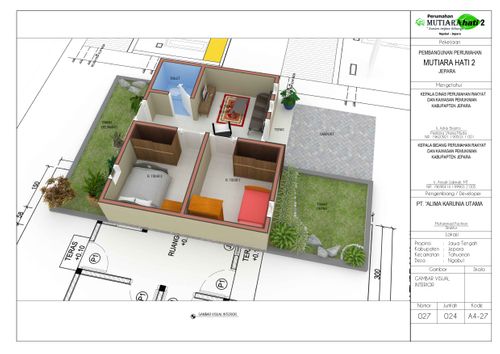 foto denah rumah tipe 30/60 perumahan PERUMAHAN MUTIARA HATI 2