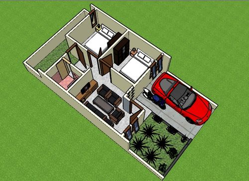 foto denah rumah tipe 36 / 72  perumahan Keraton Residence