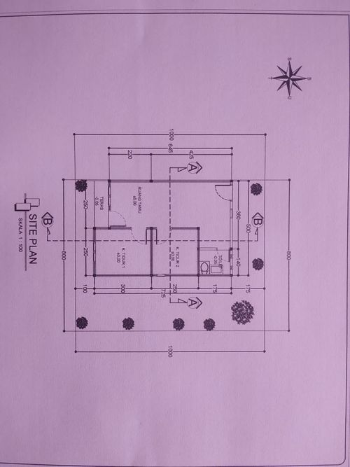 foto denah rumah tipe T.36 M2 perumahan BUKIT INDAH RESIDENCE