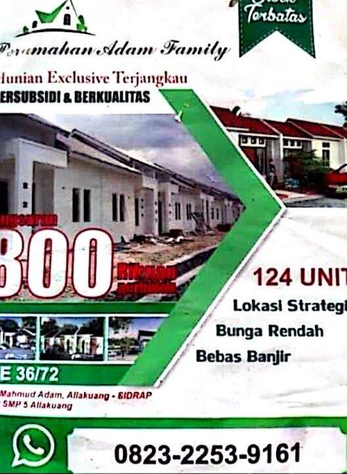foto denah rumah tipe 36 perumahan Adam family