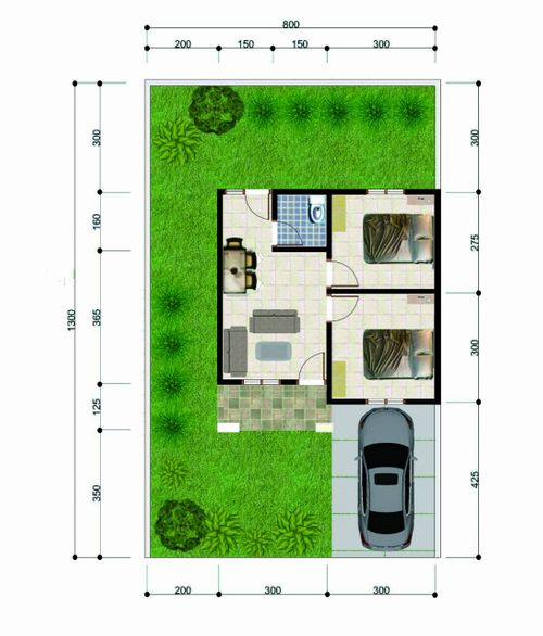 foto denah rumah tipe 36 perumahan Taman Sari Residence