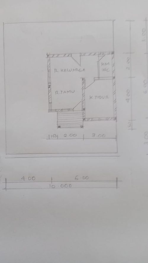 foto denah rumah tipe 36 perumahan Bukit mas residance.lll