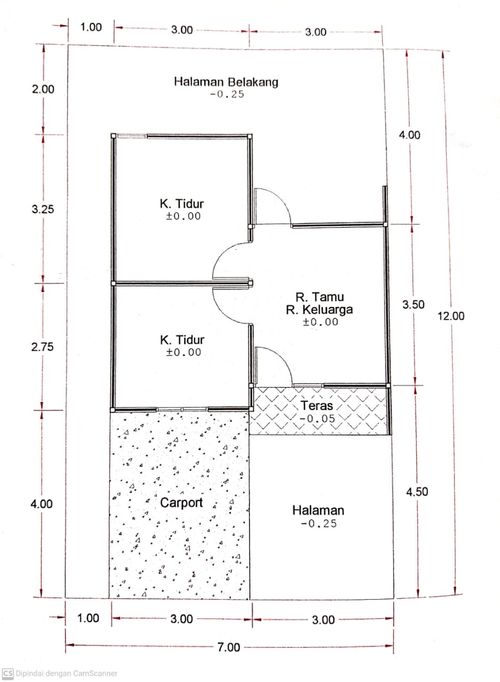 foto denah rumah tipe Subsidi perumahan Wirogunan Residence Tahap 2 dan 3