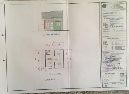 foto denah rumah tipe 36 perumahan GREEN VIENA