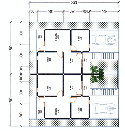 foto denah rumah tipe 36/84 perumahan GRAND INFINITY