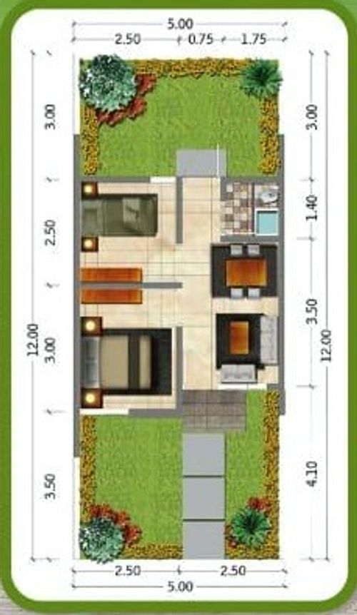 foto denah rumah tipe 28/60 perumahan Bukit Mas Residence