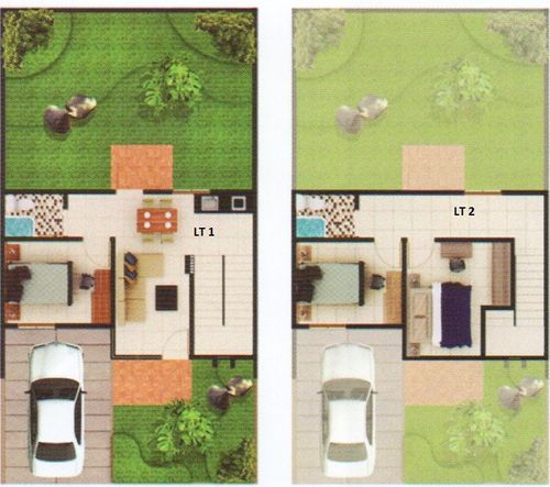 foto denah rumah tipe 70/120 2LT perumahan Bukit Mas Residence