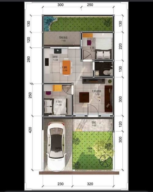 foto denah rumah tipe 36 perumahan APPLE GREEN