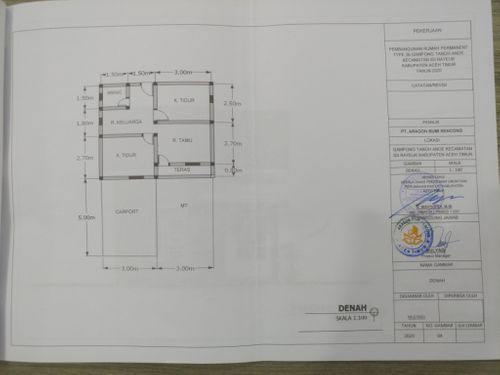 foto denah rumah tipe 36 perumahan Sevilla Residence