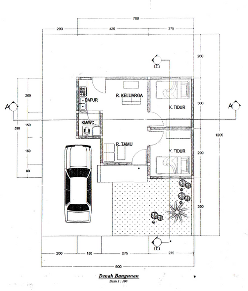 foto denah rumah tipe 36 perumahan CEMPAKA ELAK RESINDENCE