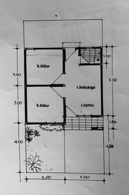 foto denah rumah tipe 36/79 perumahan Green View Subsidi