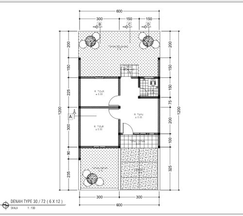 foto denah rumah tipe 30/72 perumahan ARFIZ RESIDENCE