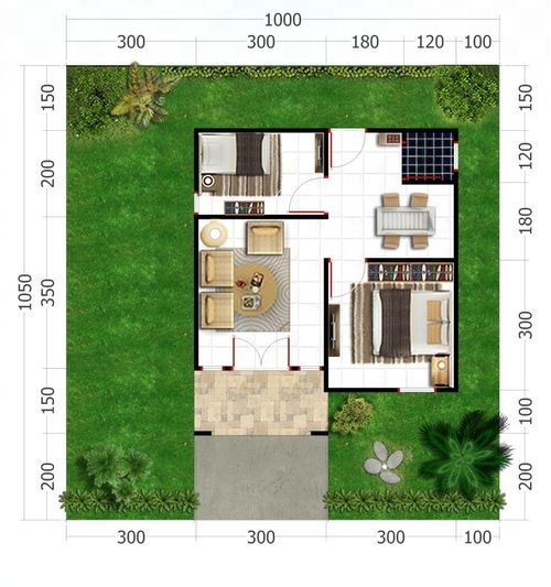 foto denah rumah tipe 36 perumahan RH Property Residence 2