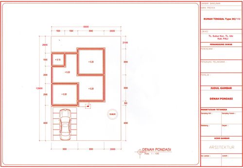 foto denah rumah tipe 36 perumahan GRIYA PERMATA PALI