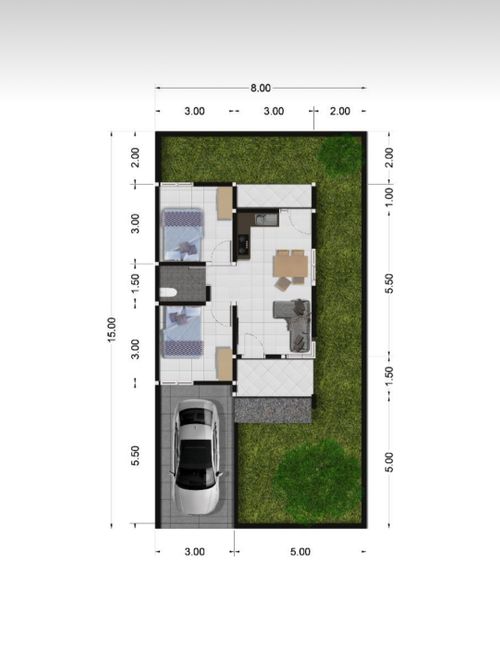 foto denah rumah tipe 45 perumahan LAYANA VIEW RESIDENCE