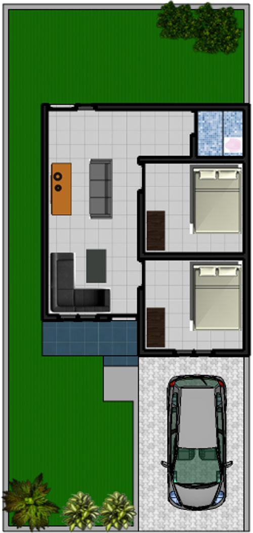 foto denah rumah tipe 36 perumahan LAYANA VIEW RESIDENCE